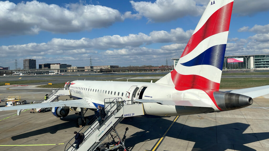British Airways A319 at London City Airport
