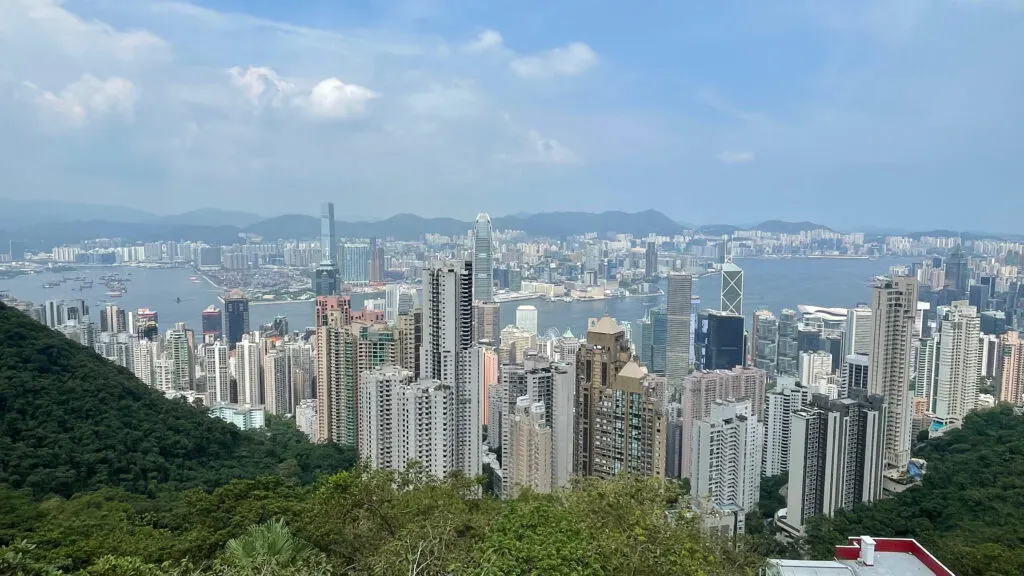 Hong Kong The Peak, from the Forward of the Wing Hong Kong Stopover Guide.