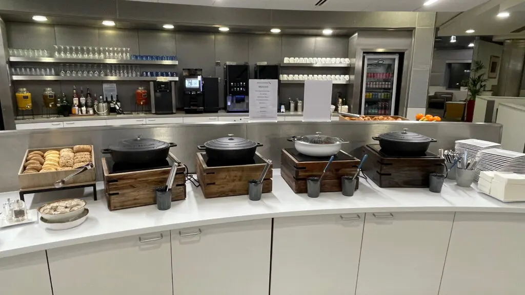 Food at the Admirals Club London Heathrow Terminal 3